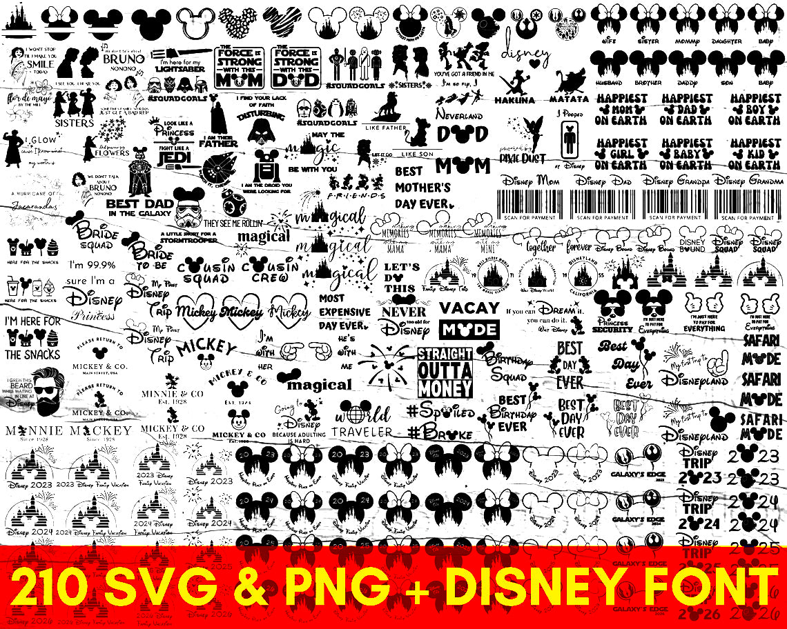 Silhouette Mickey Vacation Bundle Svg Png, Disney Trip Svg