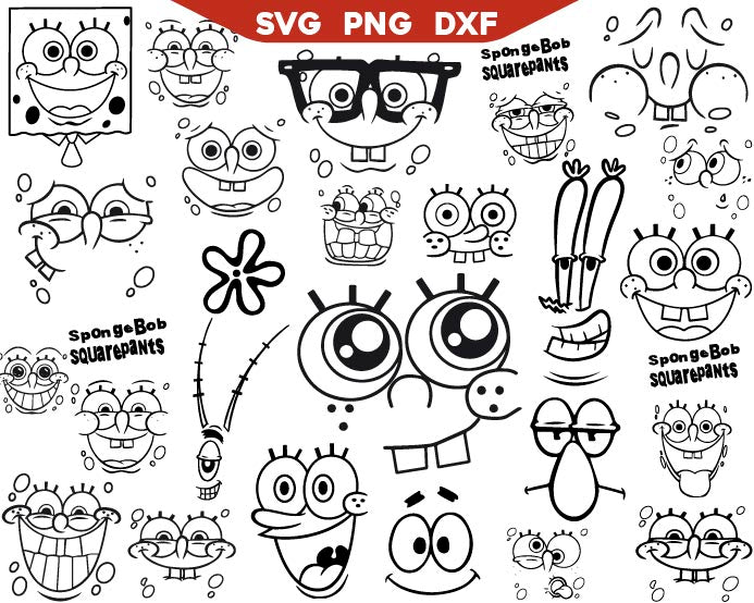 Cute Fun Squarepants Outline Svg Pack