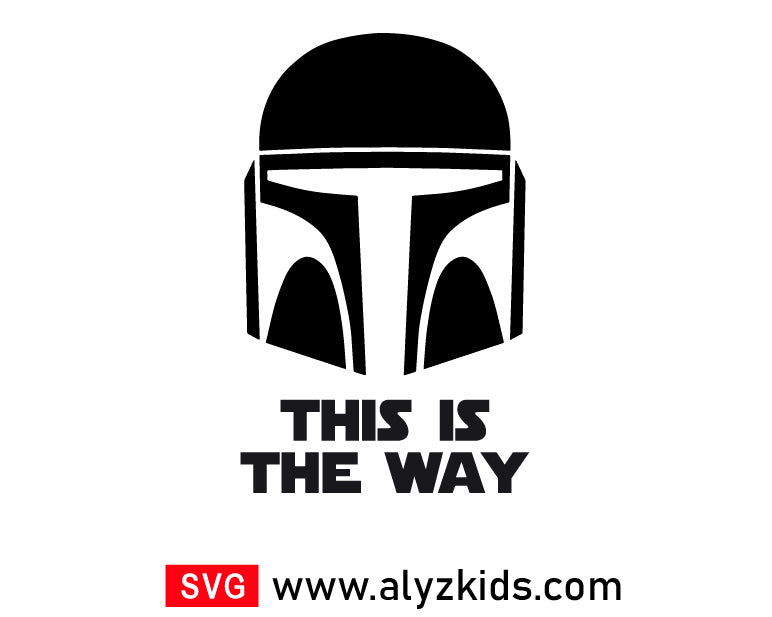 Star Wars This Is The Way Svg Free, Mandalorian Helmet Svg Free