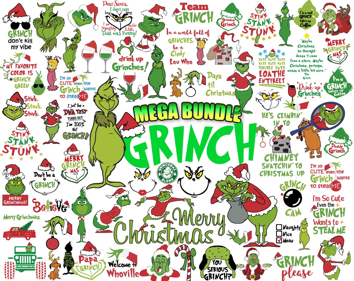 The Grinch Svg Bundle, Grinch Christmas Svg Png