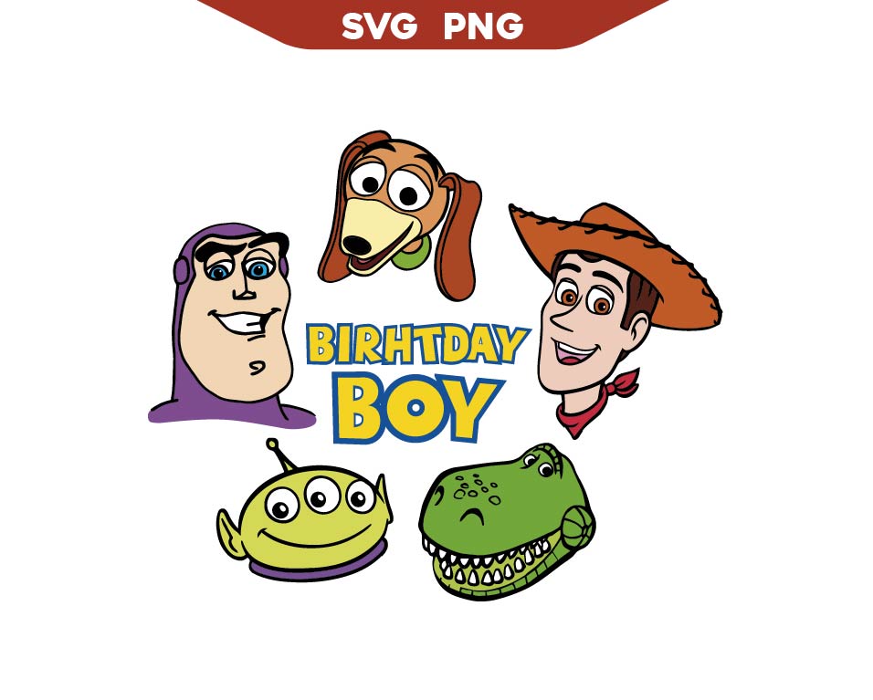 Toys Characters Birthday Boy Svg Png
