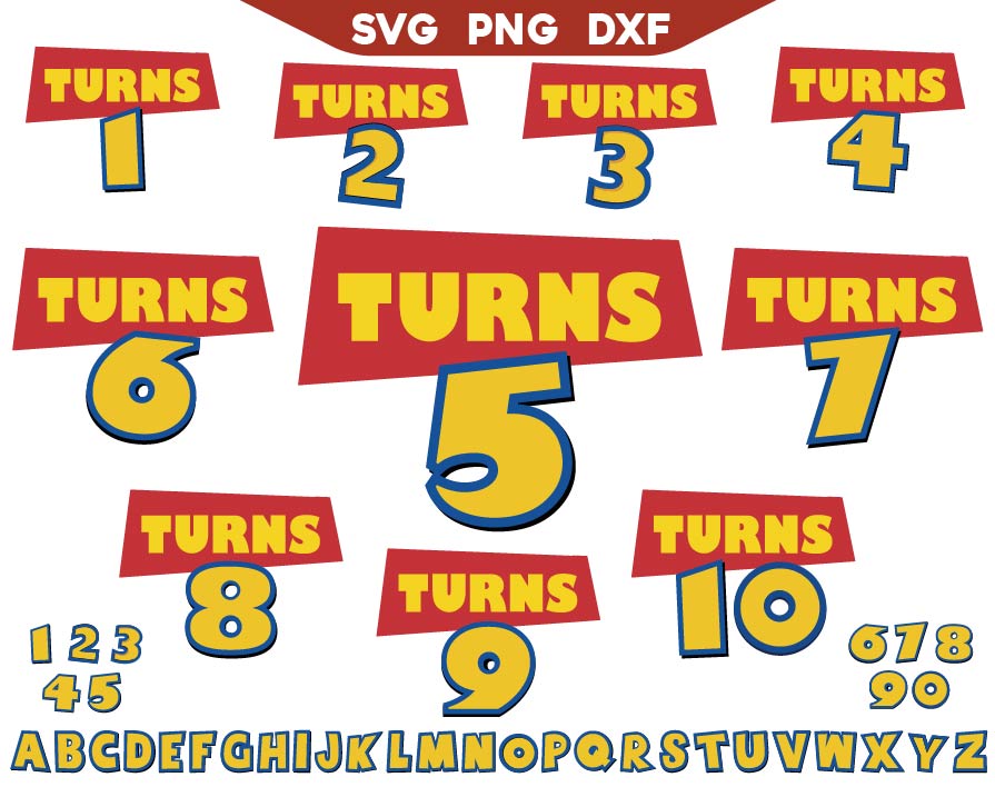 Turns Age Toy Story Svg Bundle, Toy Story Birthday Svg