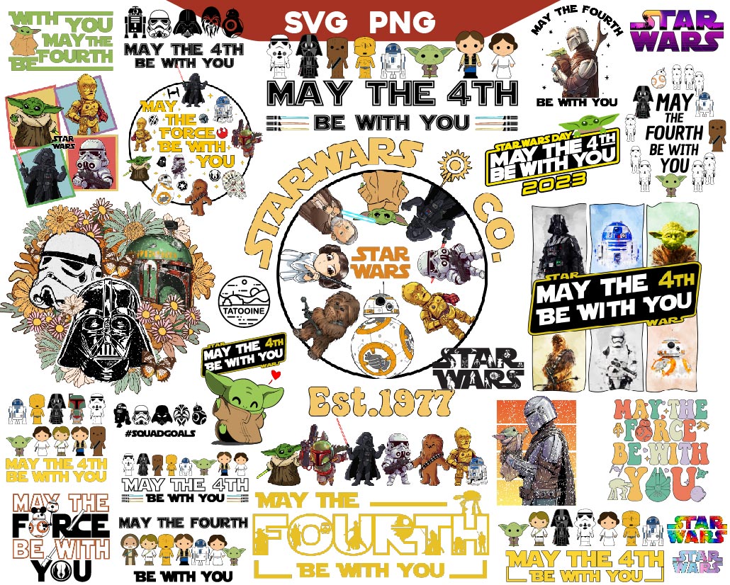 Ultimate Design Star Wars May The 4th Be With You Svg Bundle