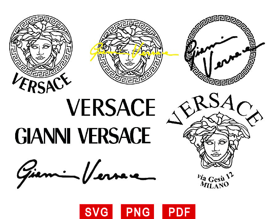Versace Logo Svg, Luxury Brands Svg Png, Brand Logo Svg, Fashion Brands Svg