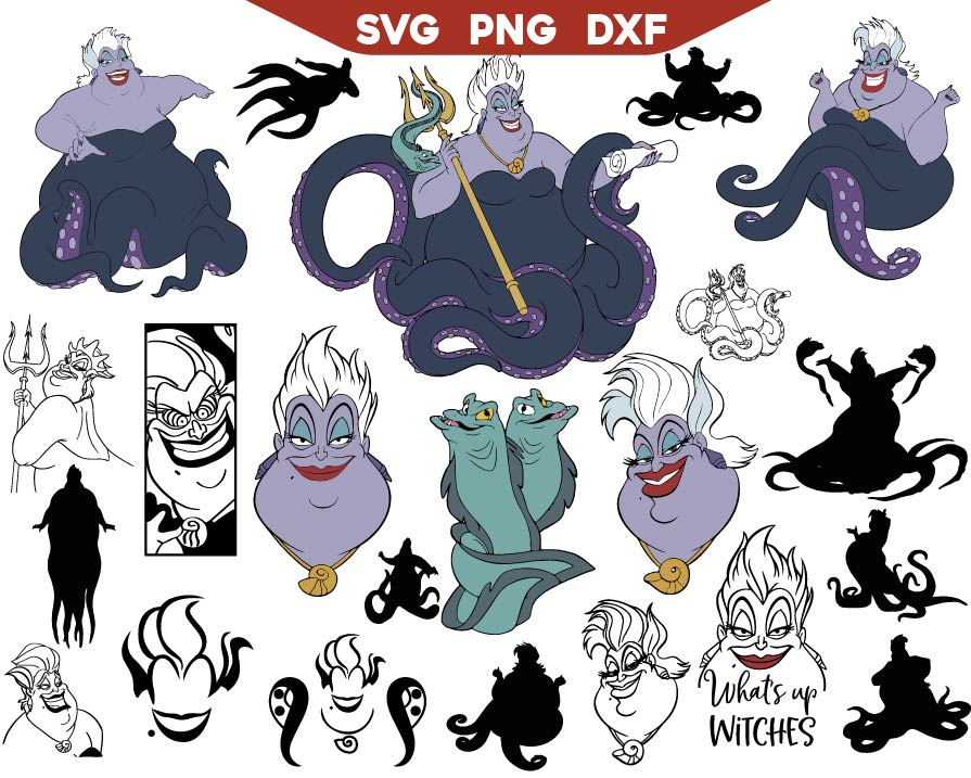 Villain Ursula Svg Bundle