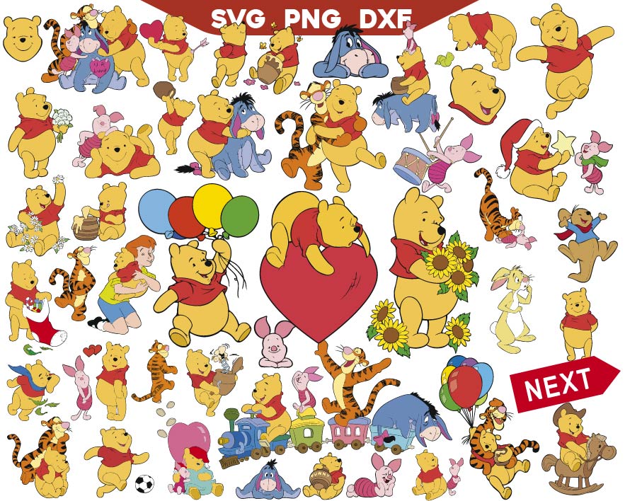 Winnie The Pooh Svg Bundle