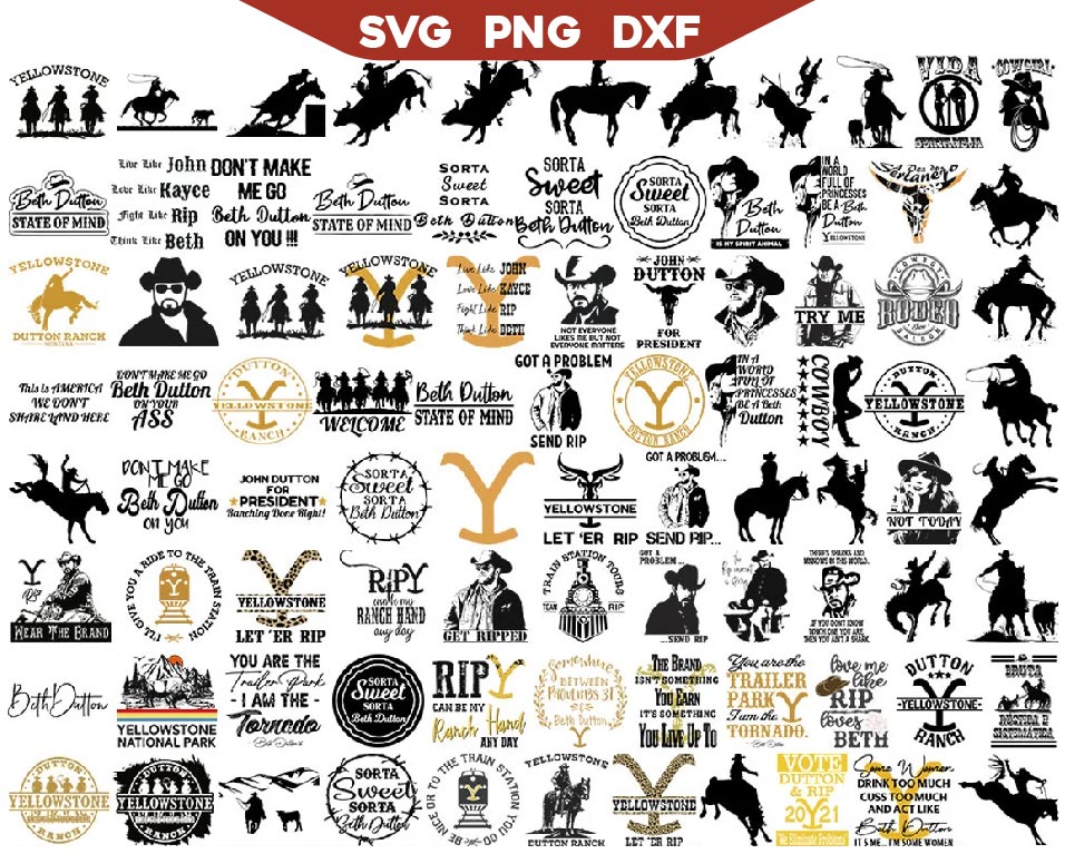 Yellowstone TV Show Svg Bundle