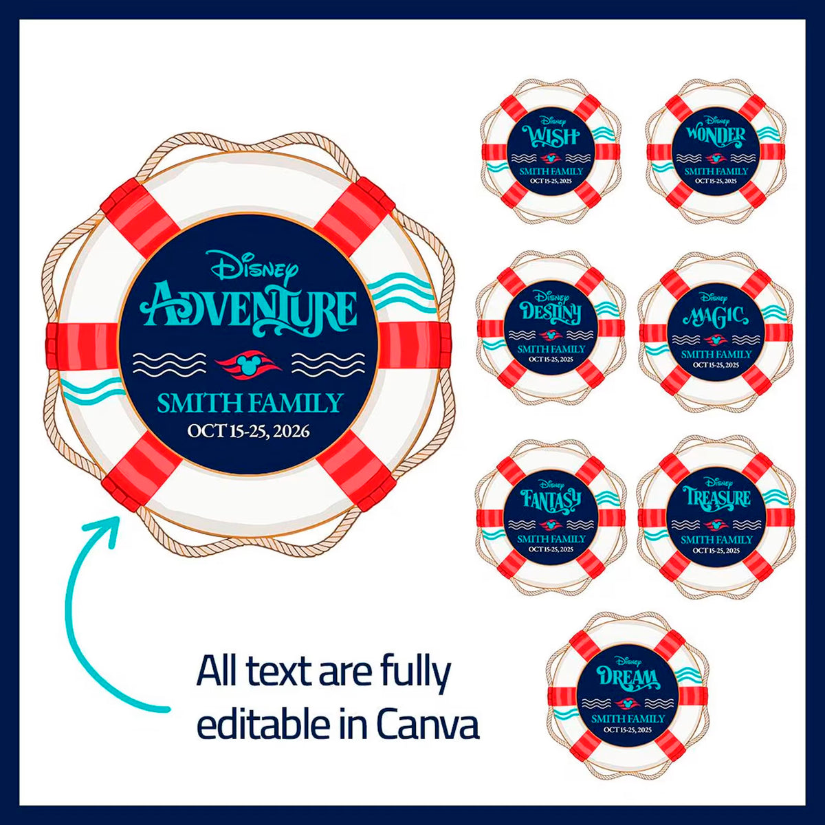 2027 Disney Cruise Family Vacation Svg Png Birthday Cruise