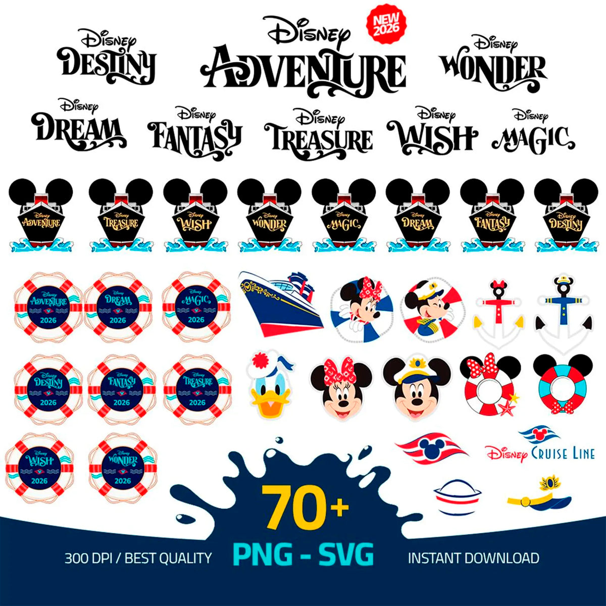 2027 Disney Cruise Family Vacation Svg Png Birthday Cruise