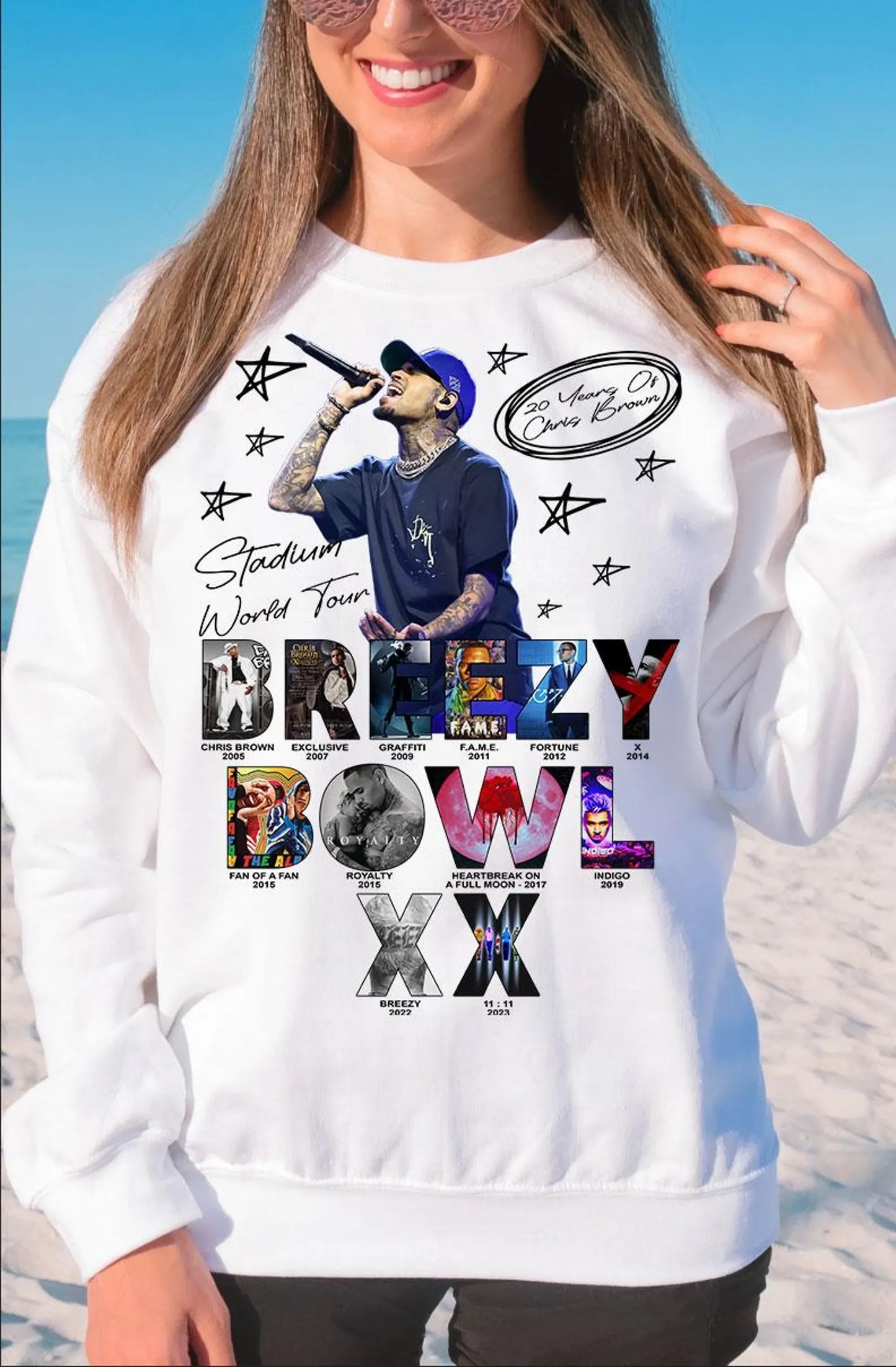 40+ Chris Brown Breezy Bowl XX Tour 2025 Png Bundle, Middle Finger Png