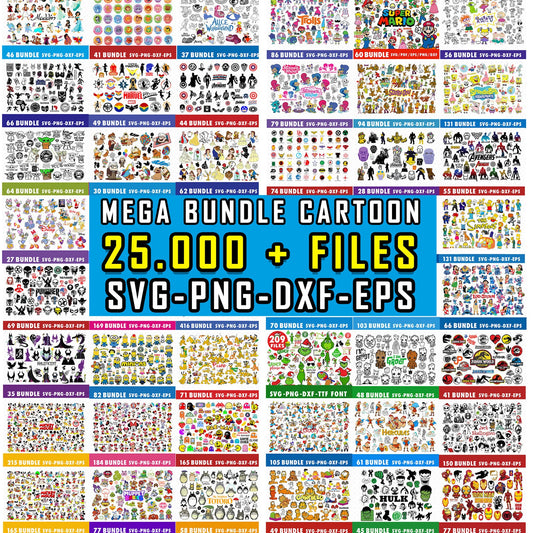 5000+ Design Disney Character Svg Png for Cricut or Sublimation