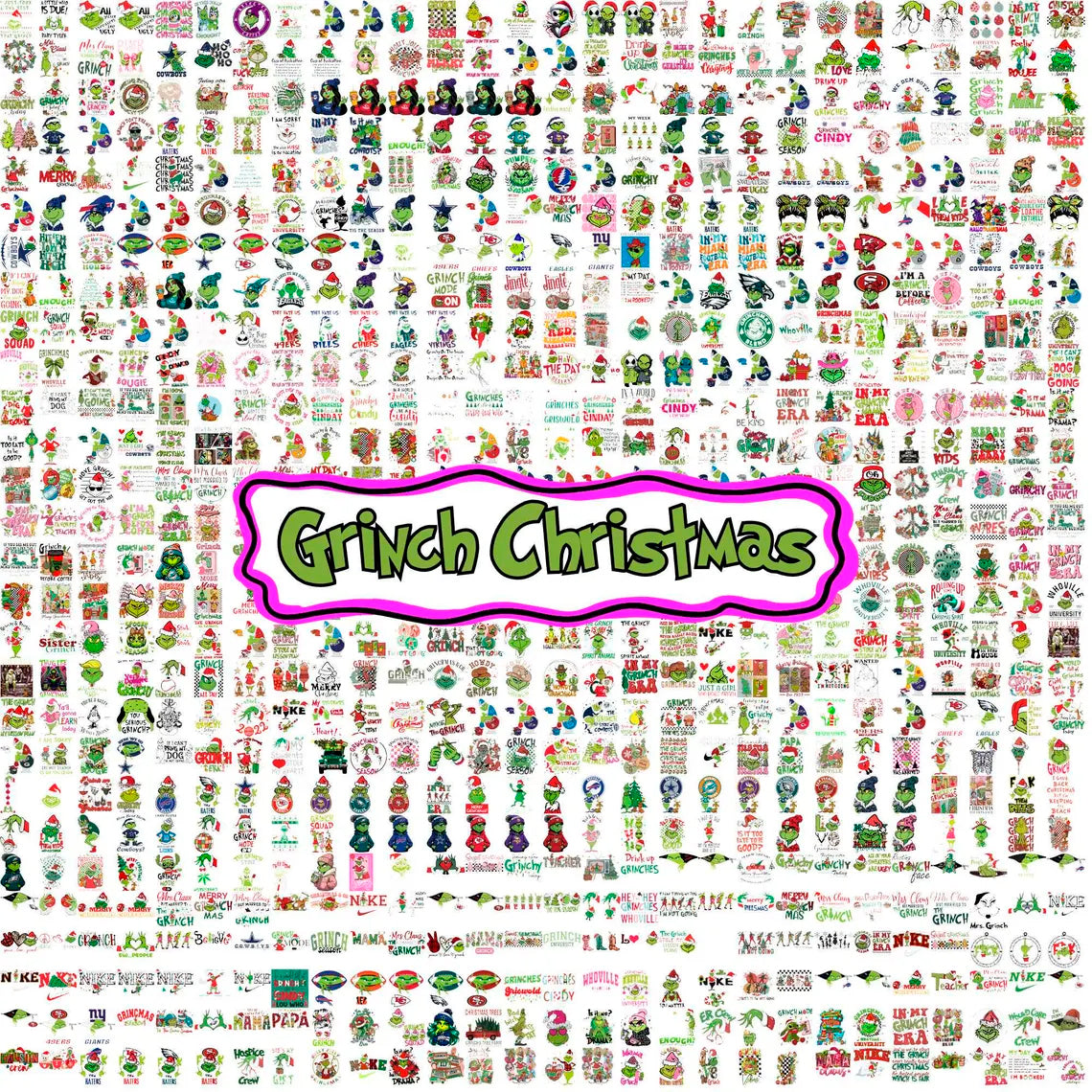Mega Bundle Grinch Christmas Png Bundle, Funny Grinchmas Svg