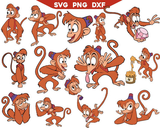 Aladdin Abu Svg Bundle | Aladdin Abu Png Bundle | AlyzKids