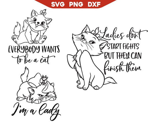 Aristo Cat Quotes SVG | Aristo Cat Quotes PNG | AlyzKids