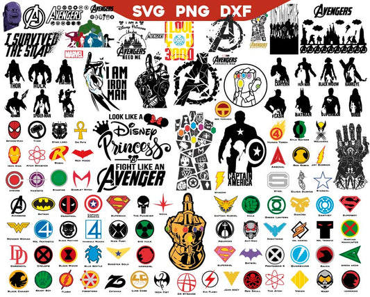 Avenger SVG Bundle | Marvel Logo SVG | AlyzKids