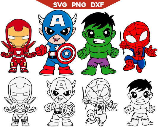 Baby Hero SVG Bundle | Hero SVG Bundle | AlyzKids
