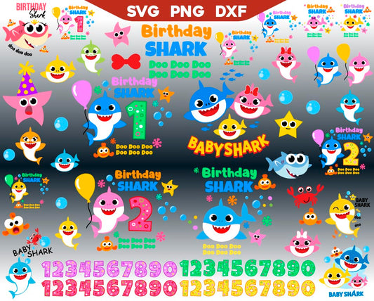 Baby Shark SVG Bundle | Shark SVG Bundle | AlyzKids