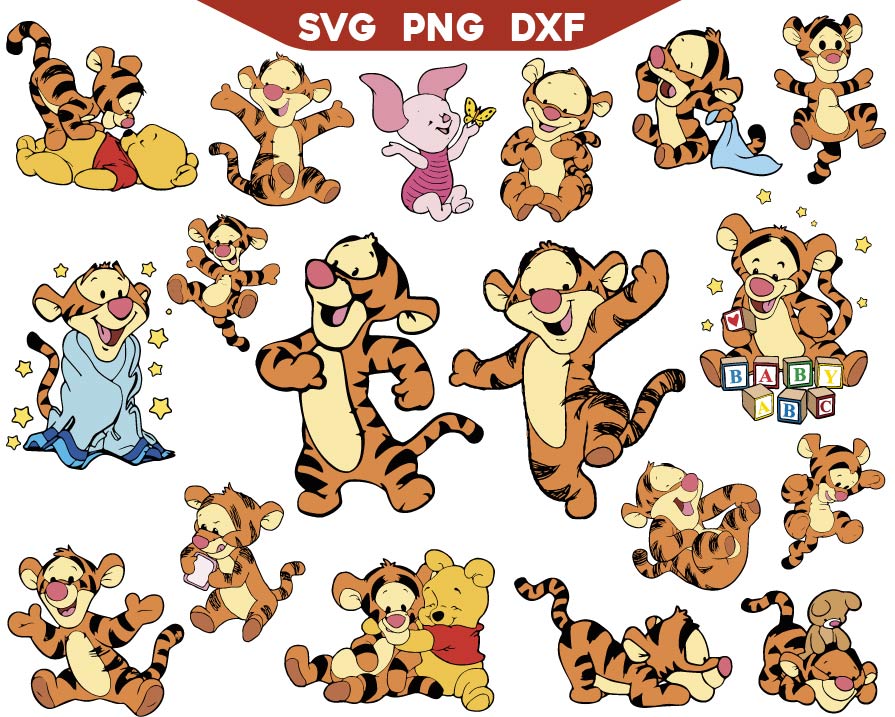 Baby Tigger Svg Bundle