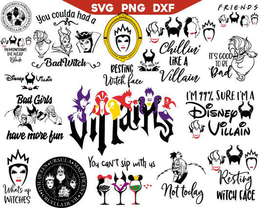 Bad Girl Svg Bundle, Chillin Like A Villain Svg