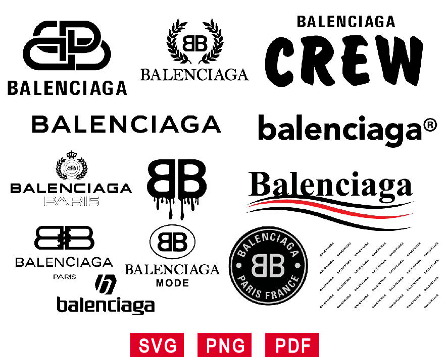 Balenciaga Logo Svg, 13+ Fashion Brands Svg Png, Luxury Brands Svg Design