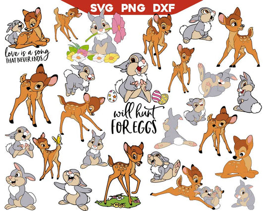 Bambi Svg Bundle, Deer svg