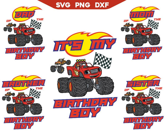 Birthday Boy Blaze and The Monster Machines Svg Png
