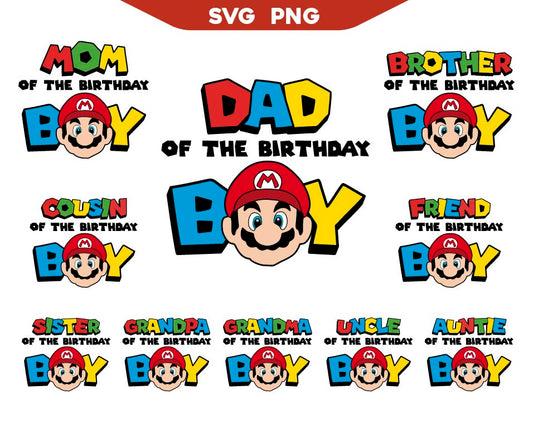 Birthday Boy Super Mario Bros Svg Bundle