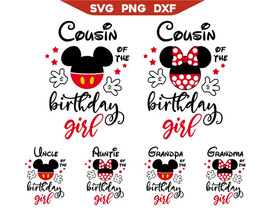 Birthday Girl Family Disney Minnie Svg Png