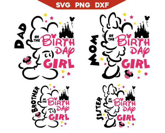 Birthday Girl Family Minnie Mouse Svg