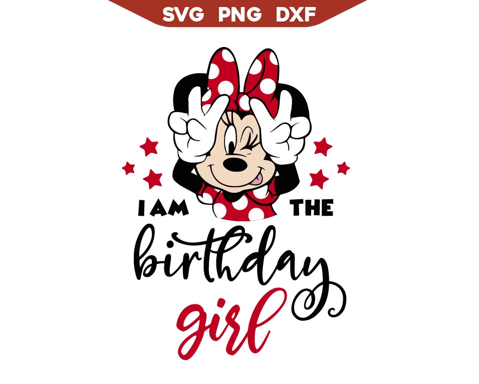 Birthday Girl Minnie Svg Png