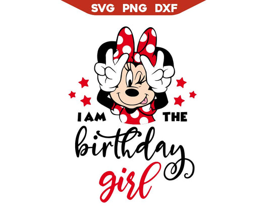 Birthday Girl Minnie Svg Png