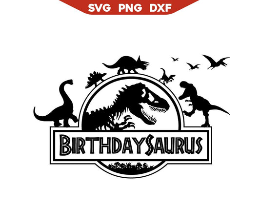 Birthday Saurus Silhouette Svg Png