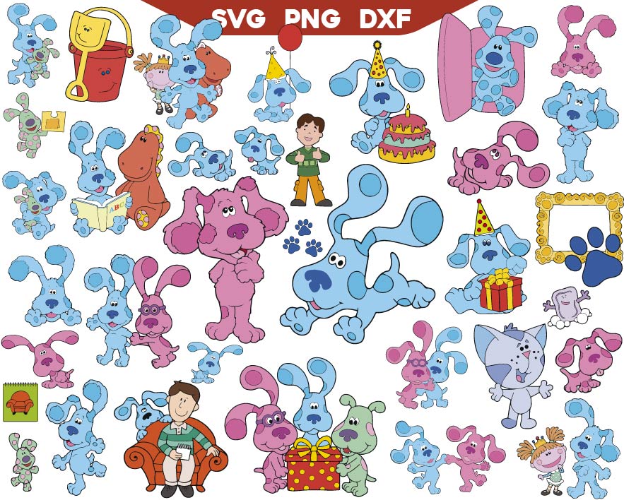 Blue Dog Dog svg, Cartoon svg