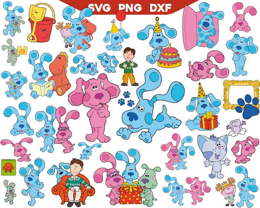 Blue Dog Dog svg, Cartoon svg