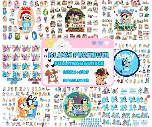 Bundle Bluey Birthday Svg Png Bluey Christmas Svg Bluey Halloween Svg