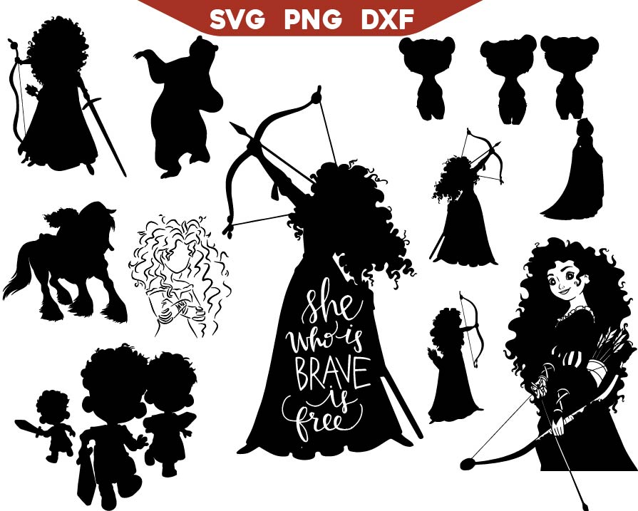 Brave Movie Silhouette Svg Png Characters