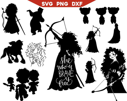 Brave Movie Silhouette Svg Png Characters