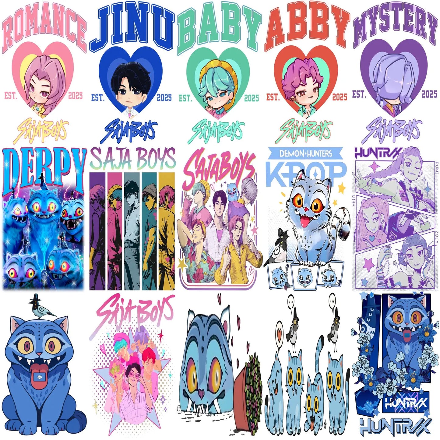 75+ Demonn Hunters Png Bundle, Derpy Tiger Bird Deemon Hunters Png