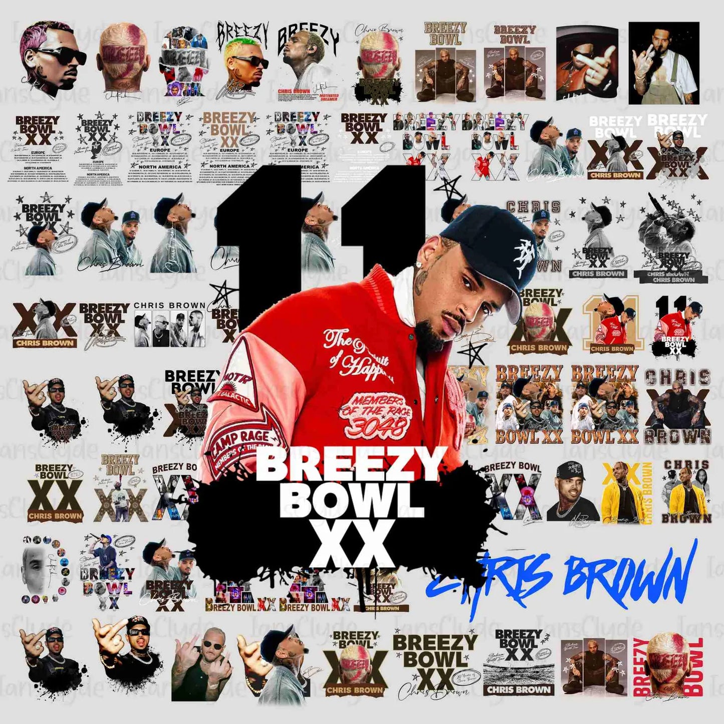 80+ Chris Brown Breezy Bowl XX Tour 2025 Png Bundle, Breezy Bowl Png