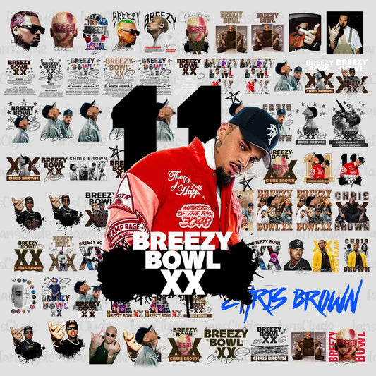 80+ Chris Brown Breezy Bowl XX Tour 2025 Png Bundle, Breezy Bowl Png