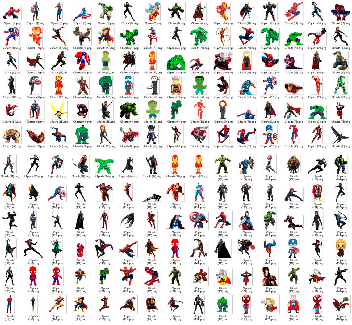 Bundle Avengers Clipart Png, Superhero Png, Digital Papers Png 2