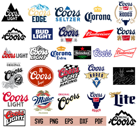 Bundle Brand Logo Beer Png Svg for Cricut or Sublimation
