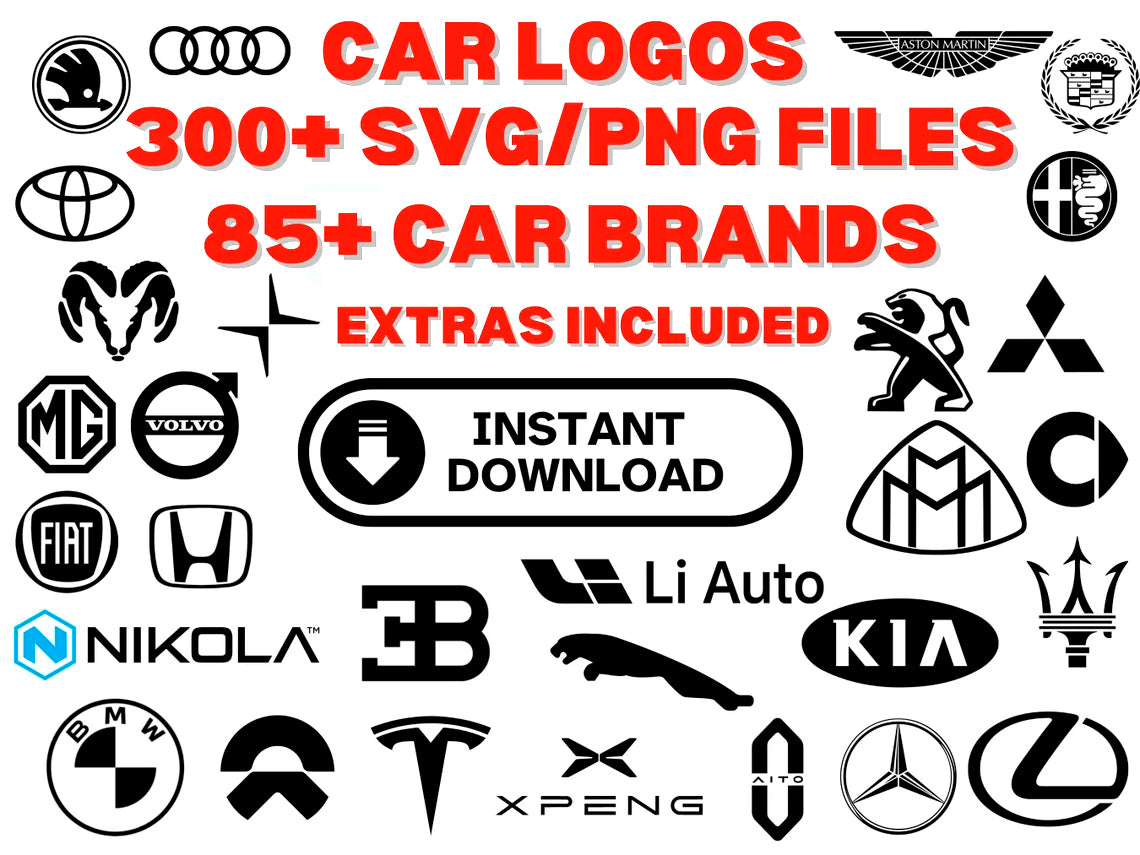Bundle Cars Brands Svg Png, Car Logo Svg Cut File