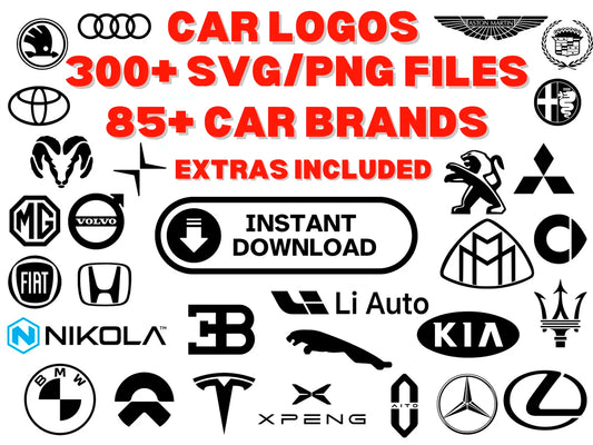 Bundle Cars Brands Svg Png, Car Logo Svg Cut File