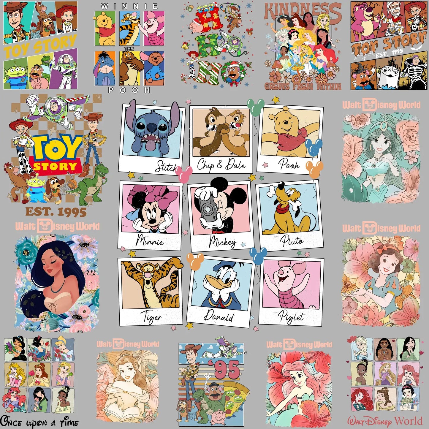 Bundle Disney Characters Png, Mickey and Friends Png