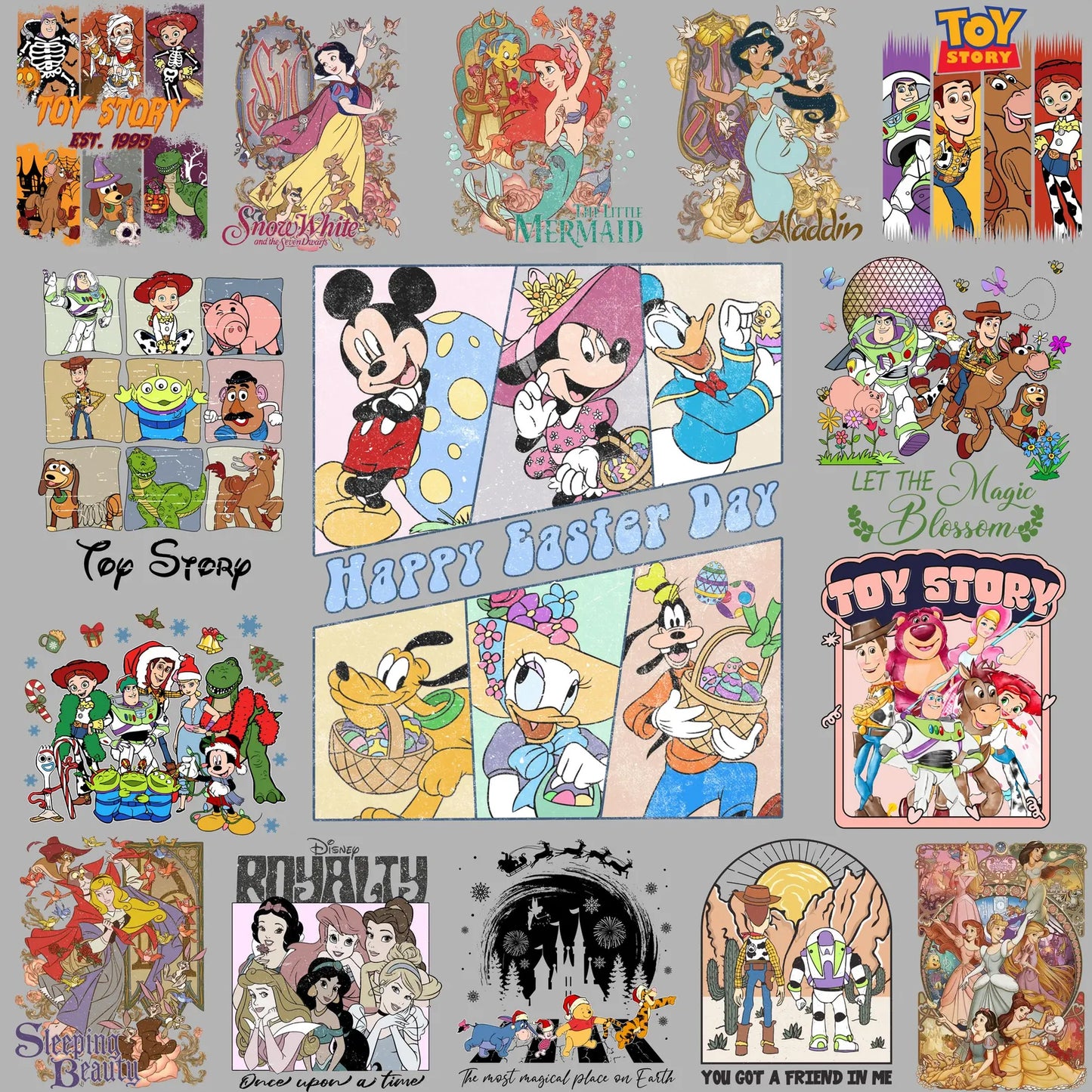 Bundle Disney Characters Png, Mickey and Friends Png