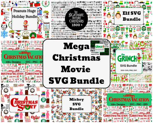 Bundle Disney Christmas Svg, Buddy Elf Png, Grinchmas Svg