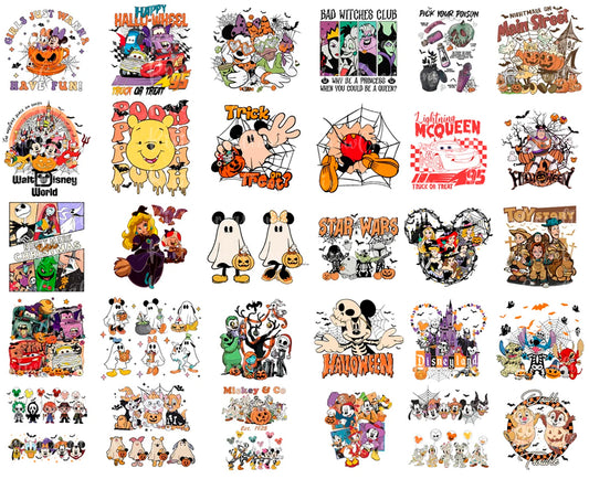 Bundle Disney Halloween Svg Png, Mickey Friends Svg
