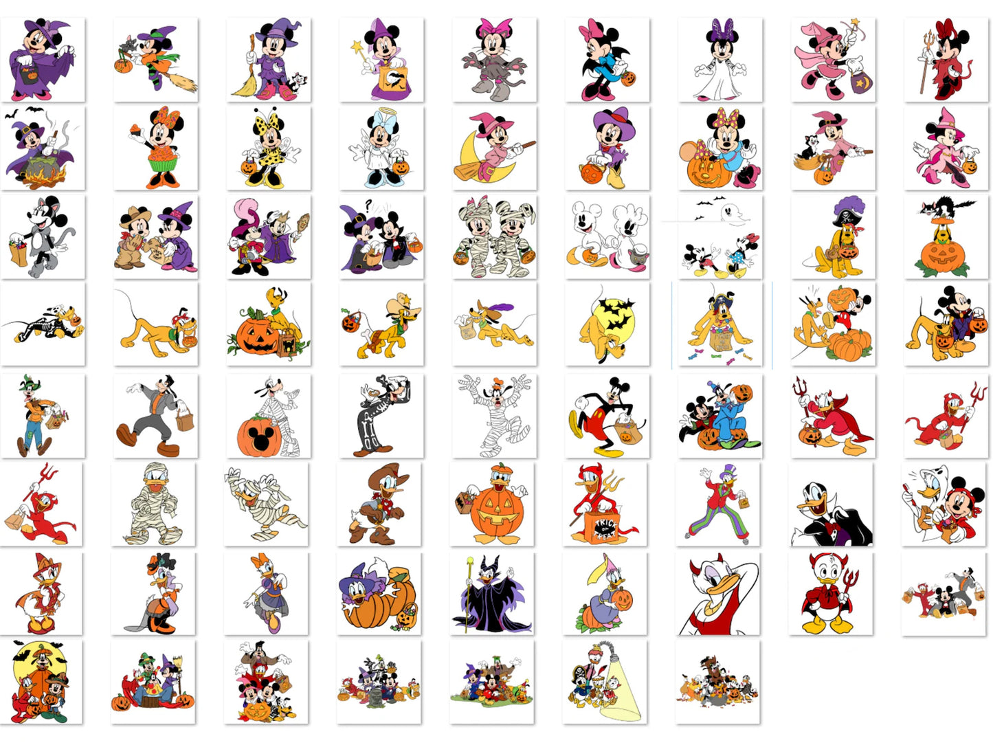 Disney Halloween Svg Png Bundle, Mickey & Friends Halloween Svg