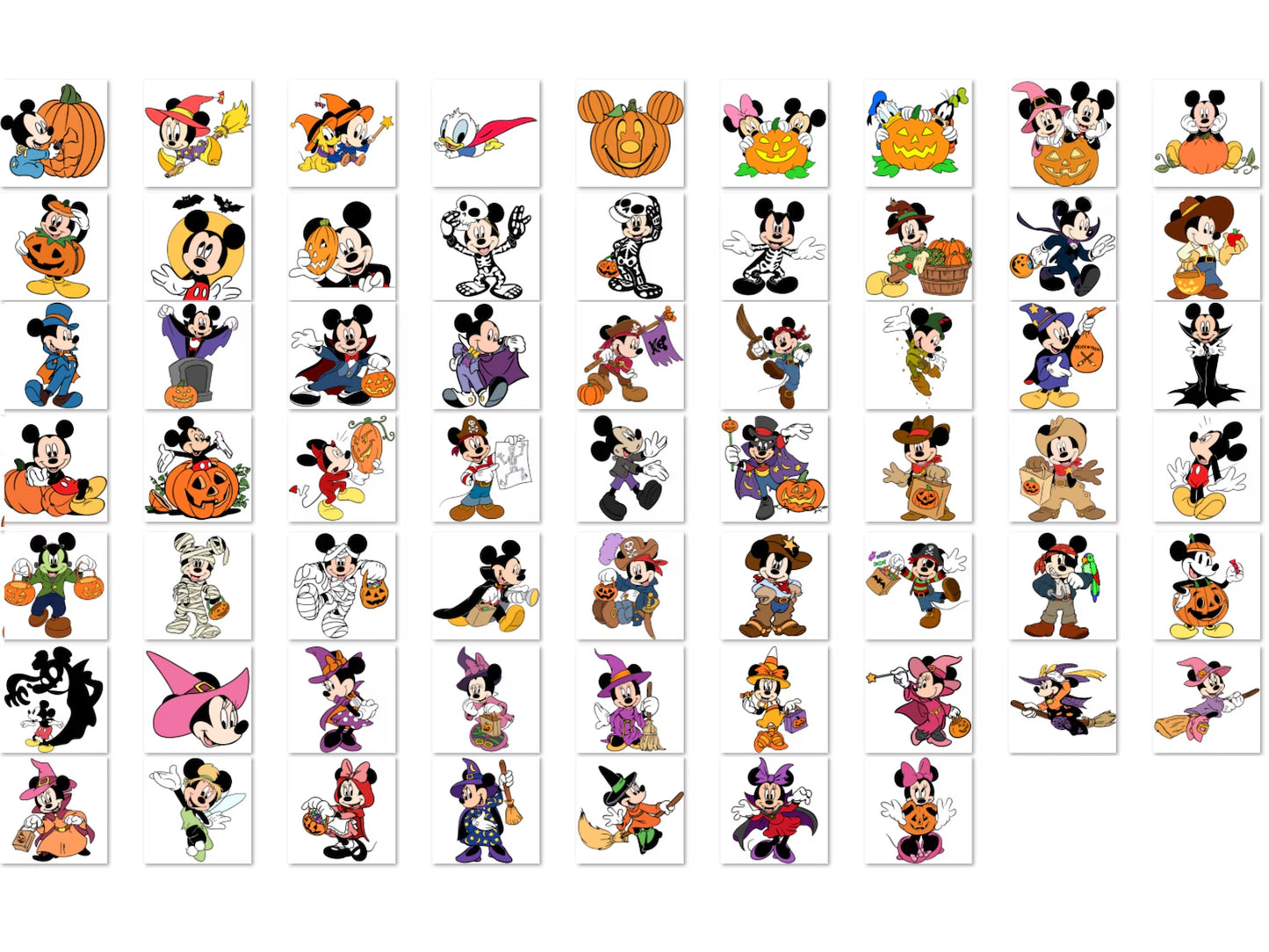 Disney Halloween Svg Png Bundle, Mickey & Friends Halloween Svg